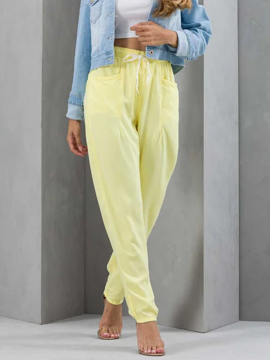 Calça Feminina Sarja Jogger Colorida