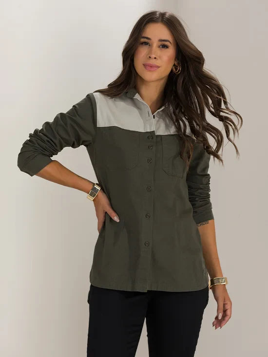 Camisa Feminina Jeans Social Alongada