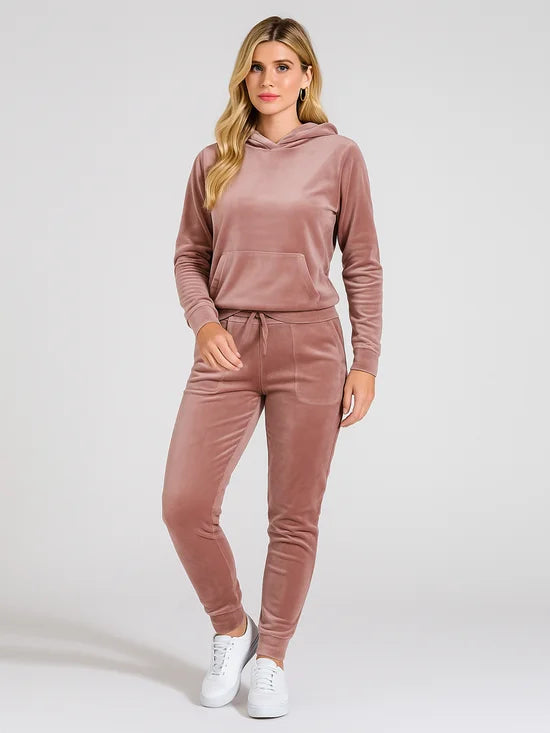 Conjunto Feminino Plush Capuz Fixo