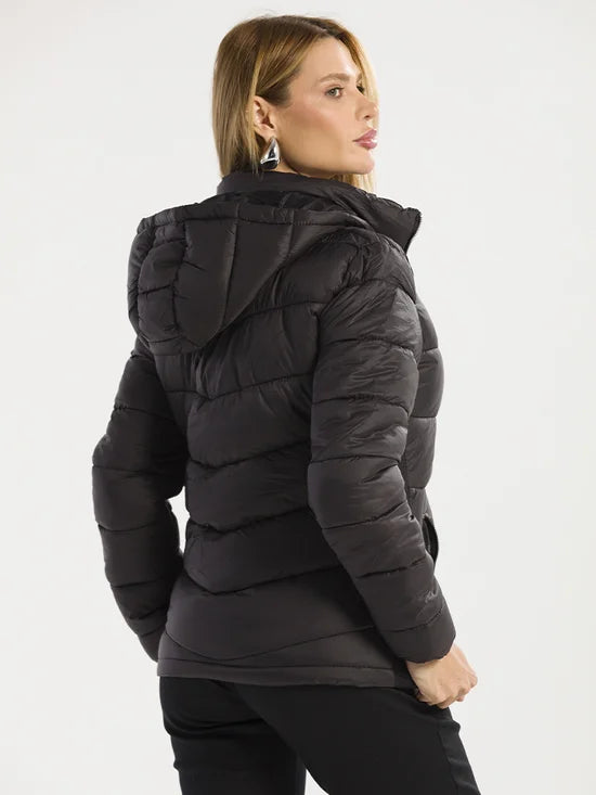 Jaqueta Feminina Nylon Gominhos Forro Flanelado