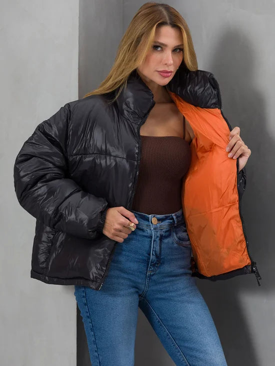 Jaqueta Feminina Nylon Puffer Ampla