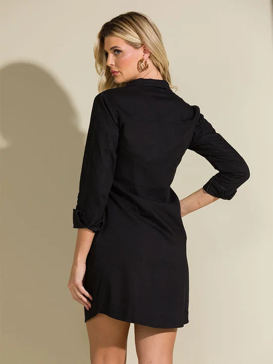 Chemise Feminino Sarja Manga Longa