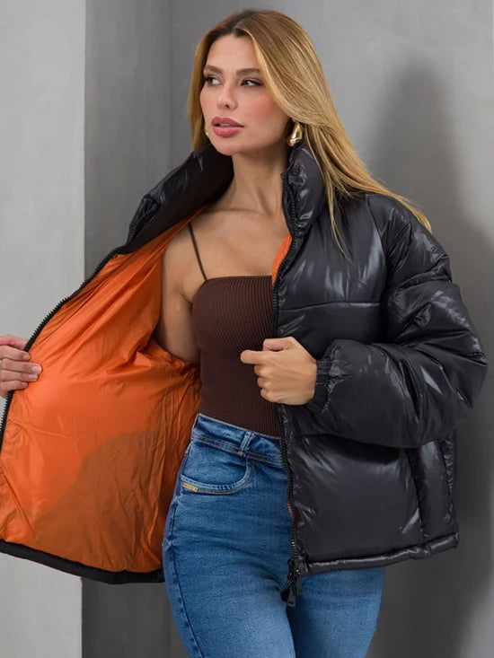 Jaqueta Feminina Nylon Puffer Ampla