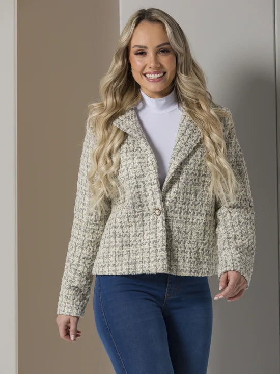 Blazer Feminino Tweed Collors