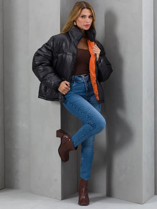 Jaqueta Feminina Nylon Puffer Ampla