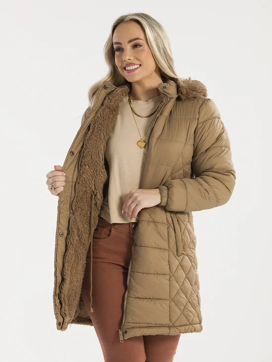 Sobretudo Feminino Nylon Matelassê Forrado