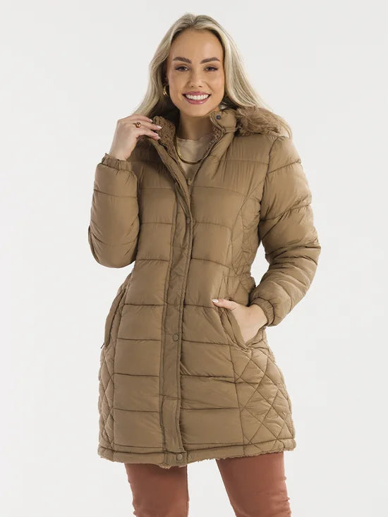Sobretudo Feminino Nylon Matelassê Forrado