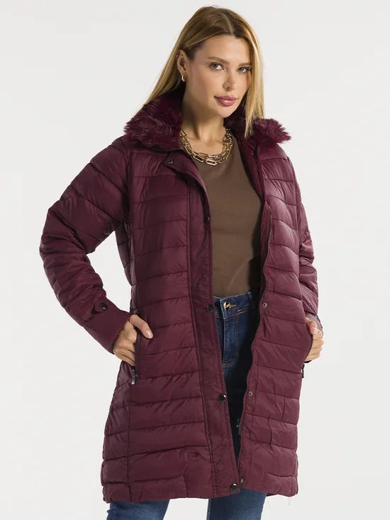 Sobretudo Feminino Nylon Bobojaco Impermeável