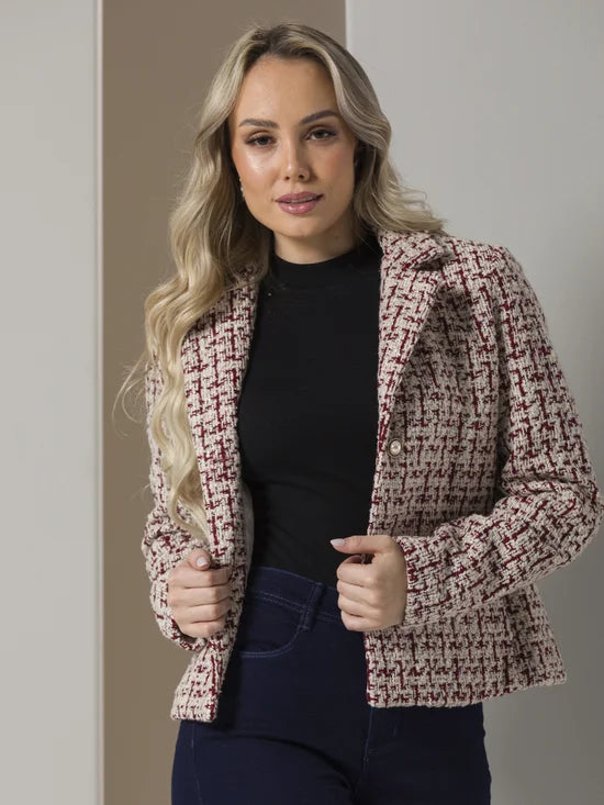 Blazer Feminino Tweed Collors