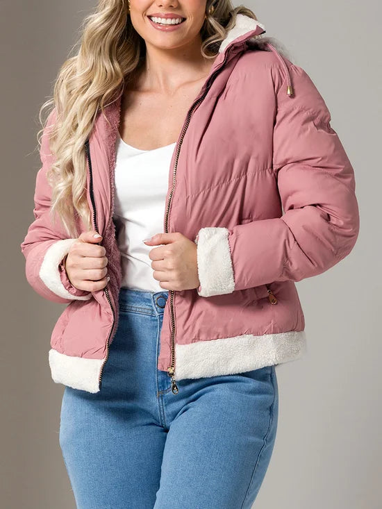 Jaqueta Feminina Nylon Forrada Pelinhos