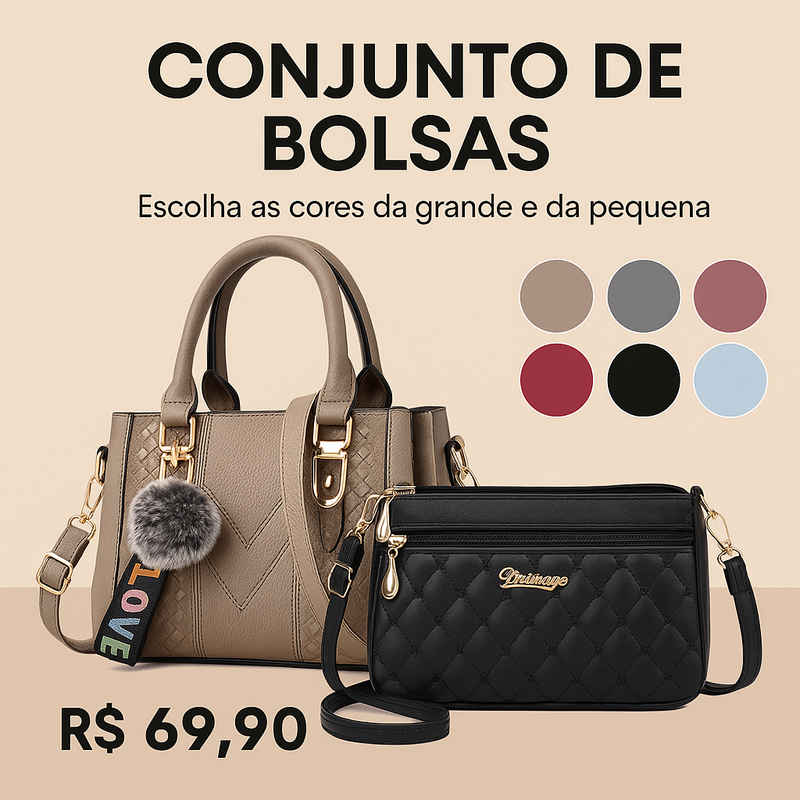 Conjuinto de bolsas Elegance Love