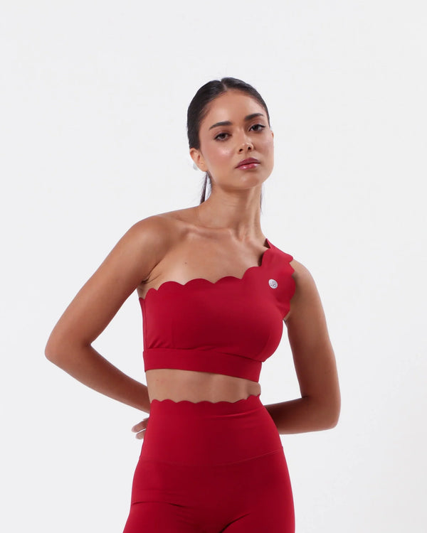 Top Assimétrico Heart - Vermelho