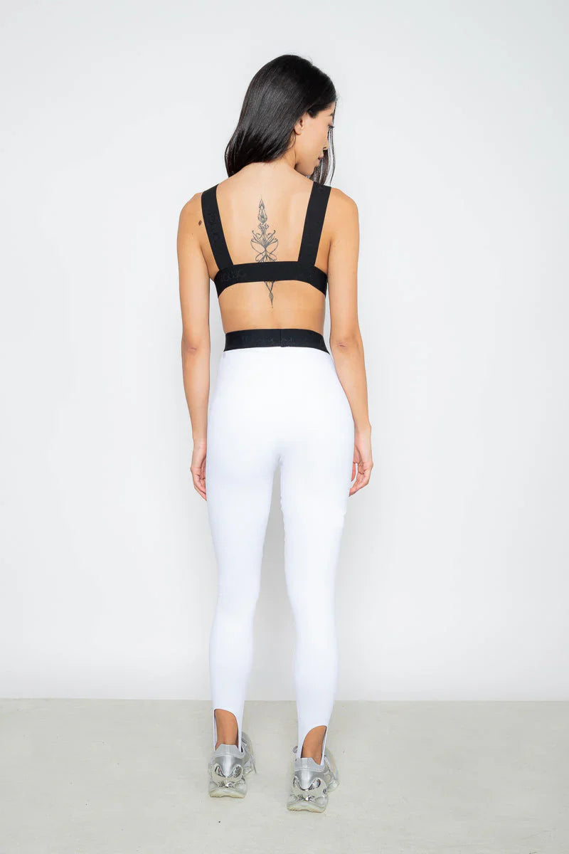 Legging Escolha de cintura alta com encaixe de pé EMANA® - Branco