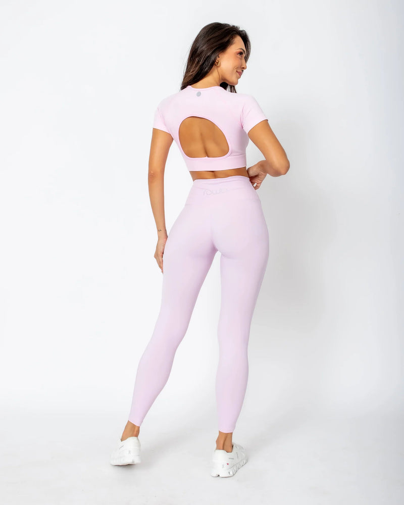 Legging Anita com detalhes de transparência - Rosa