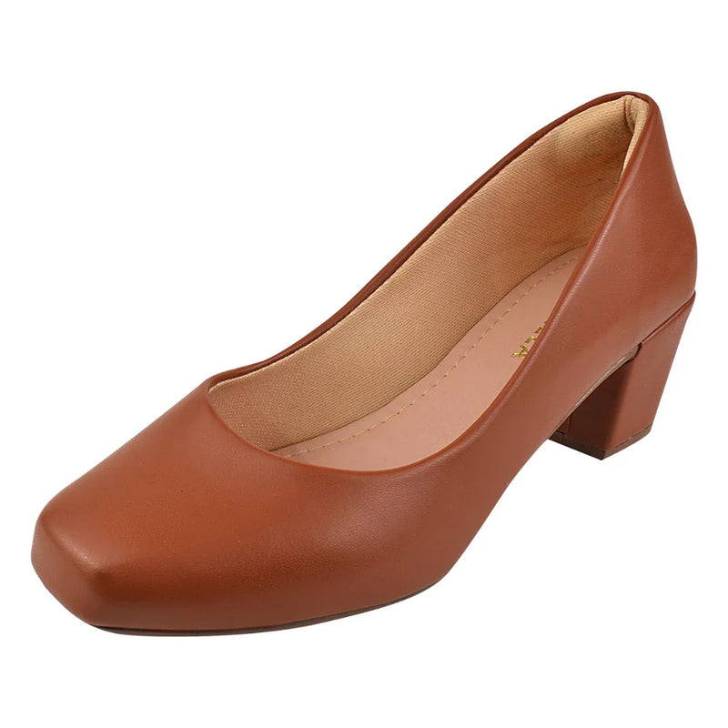 Sapato Scarpin Bico Quadrado Social Palmilha Confort