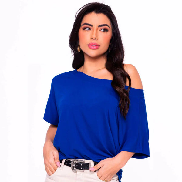 Camisa Soltinha Gola Canoa