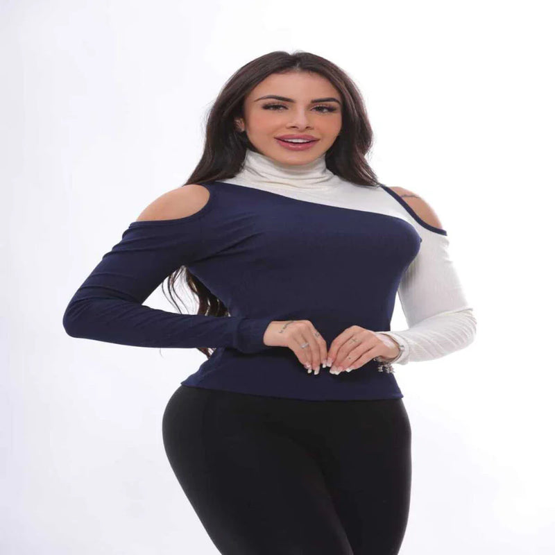 Camisa com gola trançada