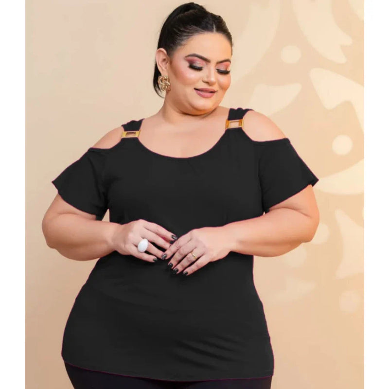 Camisa Ciganinha Plus Size soltinha