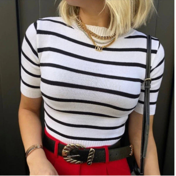 Camisa Tricot Listrada