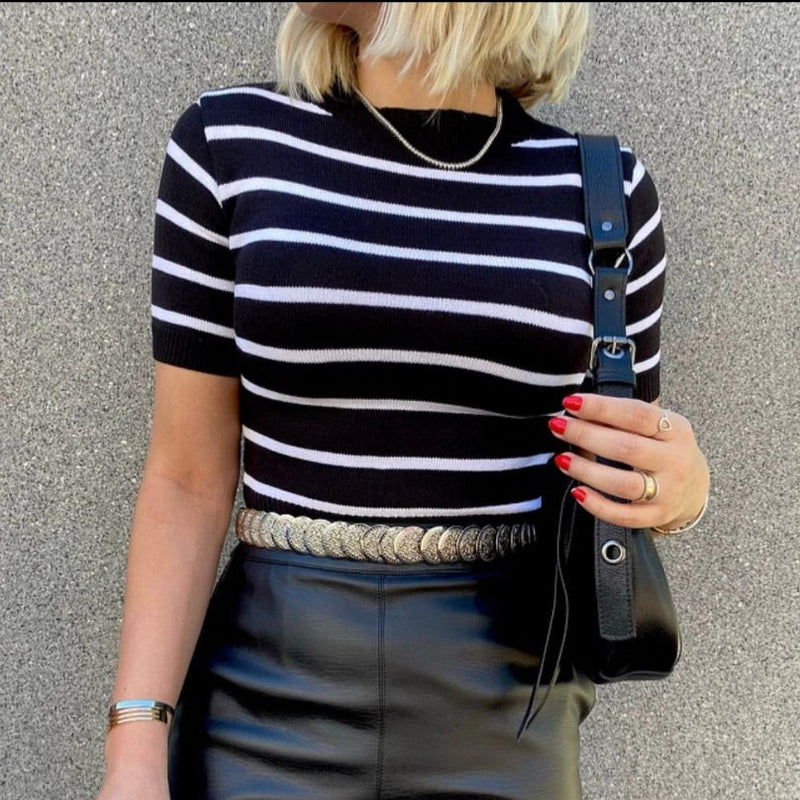 Camisa Tricot Listrada