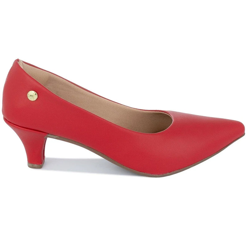 Sapato Scarpin Clássico Salto Fino Sintético 6cm