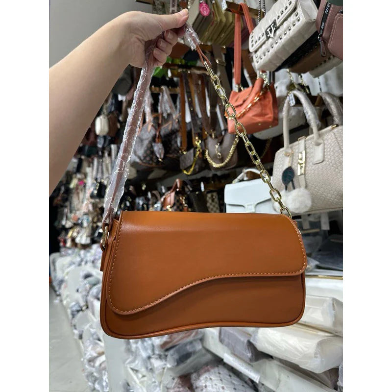 Bolsa feminina crossbody de cor sólida