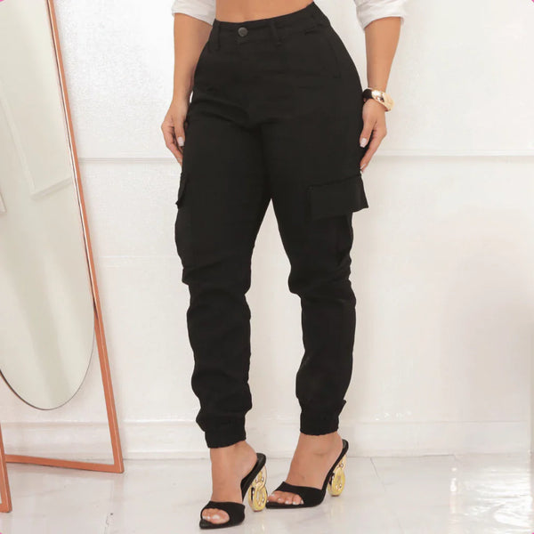 Calça Feminina Cargo Cintura Alta jogger