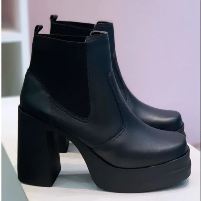Bota Salto Bloco Alto Coturno