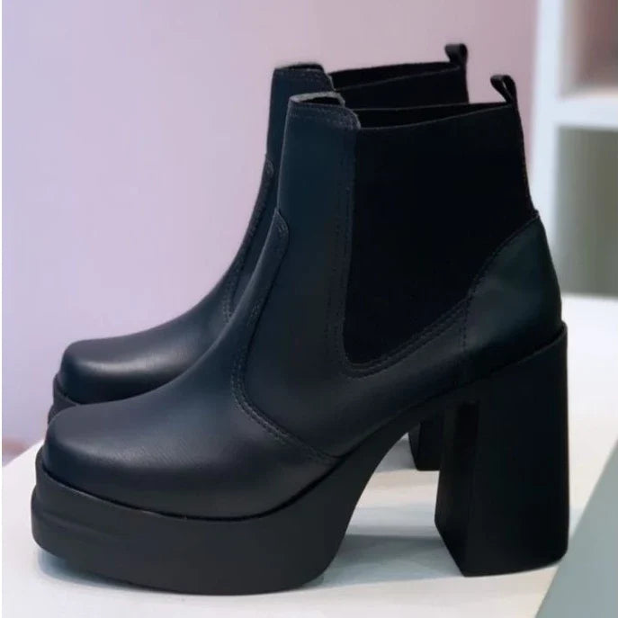 Bota Salto Bloco Alto Coturno