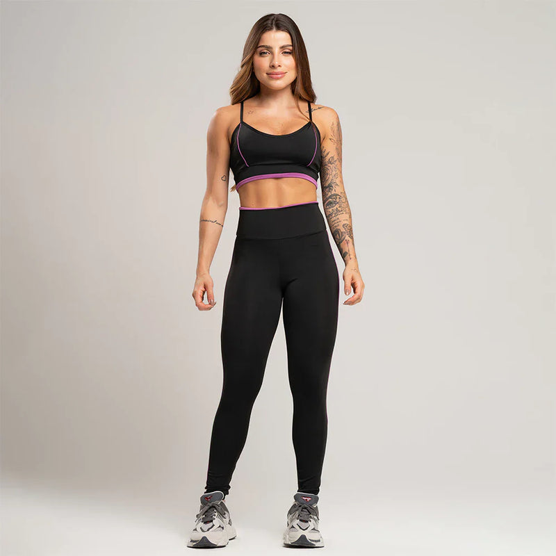 Kit 2 conjuntos top e calça vivo fitness academia
