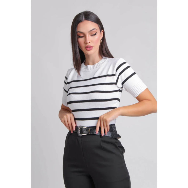 Camisa Tricot Listrada