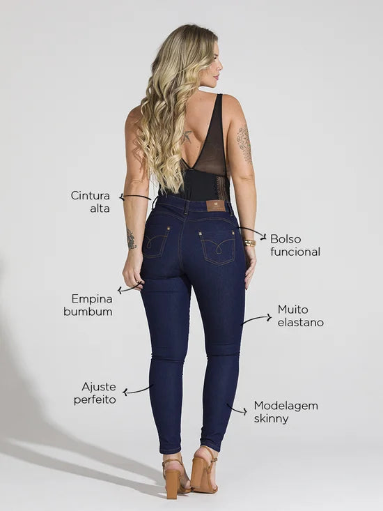 Calça Feminina Jeans Skinny Tex Denim